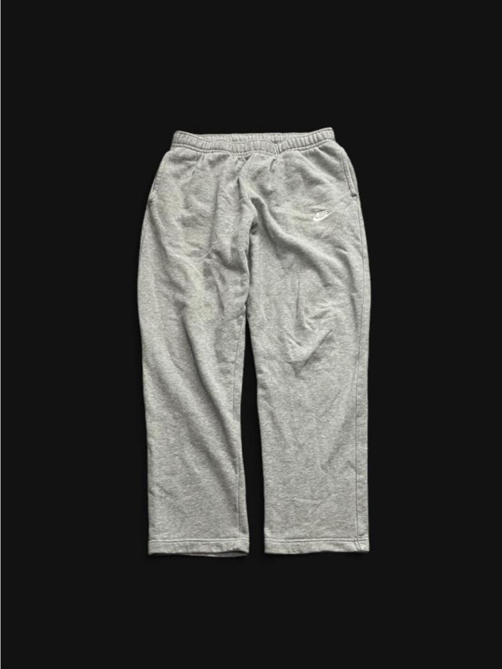 Nike Gray Sweatpants Size L Fleece Uncuffed